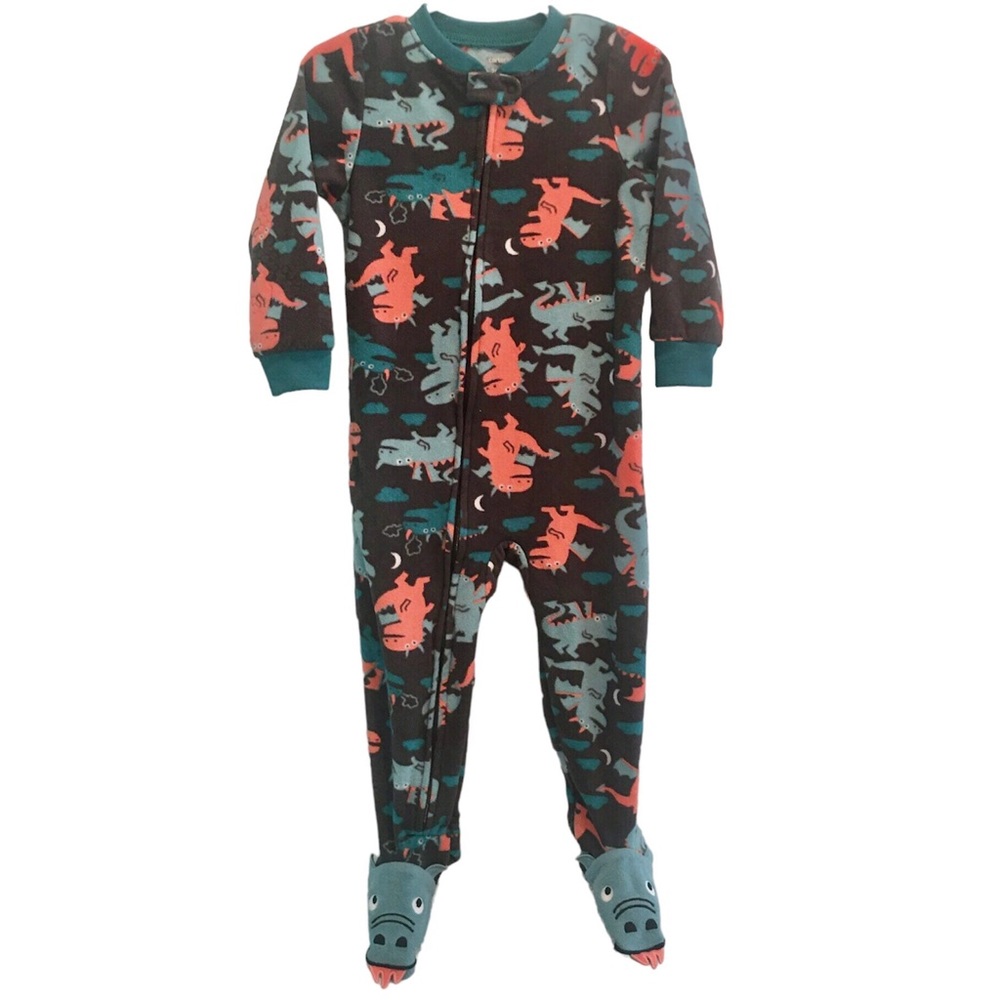 Carter’s footie pajama for boy 4T or 2T for winter with dinosaur design